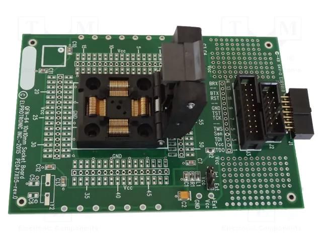 Adapter: IDC14-QFP64; Interface: cJTAG,JTAG; IDC14,IDC20; 0.5mm ELPROTRONIC PE047X05