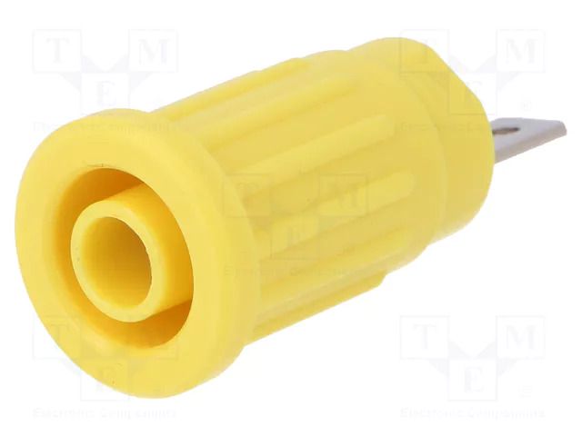 Connector: 4mm banana; socket; 24A; 1kV; yellow; on panel,push-in SCHÜTZINGER SEPB7089NI-GE