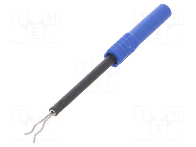 Measuring tip; 1A; blue; Socket size: 4mm; Plating: nickel plated SCHÜTZINGER ZPK8066NI-BL