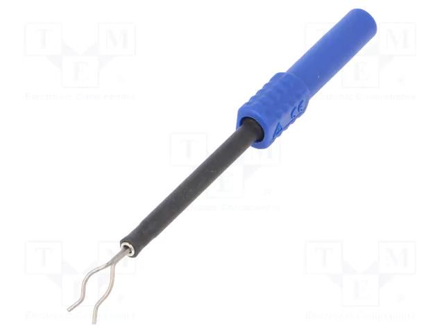 Measuring tip; 1A; blue; Socket size: 4mm; Plating: nickel plated SCHÜTZINGER ZPK8188NI-BL