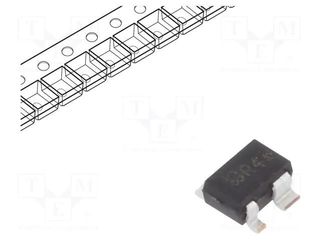 Transistor: NPN; SiGe: C; bipolar; RF; 4.1V; 50mA; 0.2W; SOT343 INFINEON TECHNOLOGIES BFP640H6327XTSA1