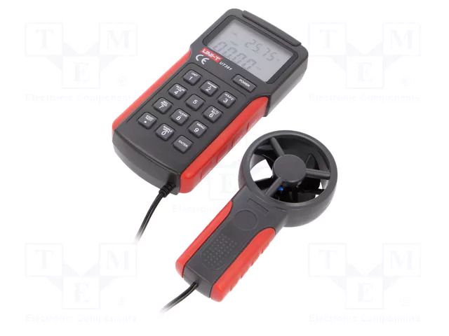 Thermoanemometer; LCD; 2÷30m/s; 0÷40°C; Equipment: case UNI-T UT361