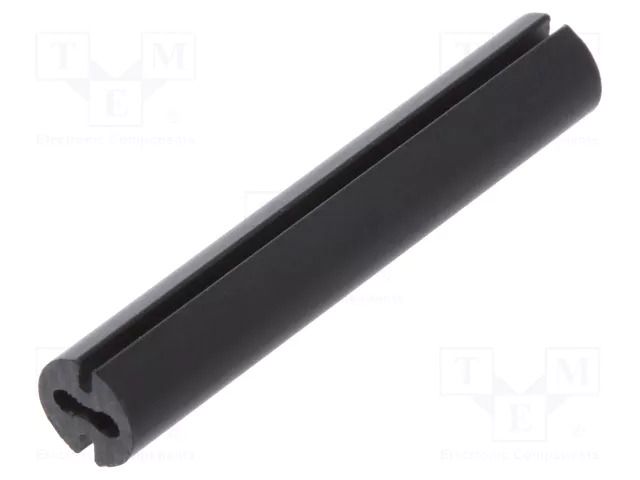 Spacer sleeve; LED; Øout: 4.8mm; ØLED: 3mm; L: 28mm; black; UL94V-0 DREMEC DR8GE04V80545
