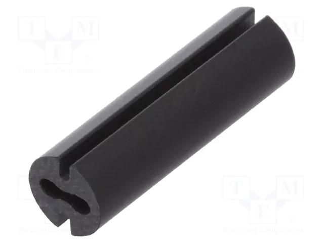 Spacer sleeve; LED; Øout: 4.8mm; ØLED: 3mm; L: 16mm; black; UL94V-0 DREMEC DR8GE04V80554