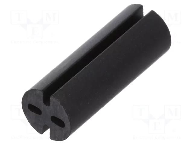 Spacer sleeve; LED; Øout: 5.1mm; ØLED: 5mm; L: 14mm; black; UL94V-0 DREMEC DR8GE04V80566