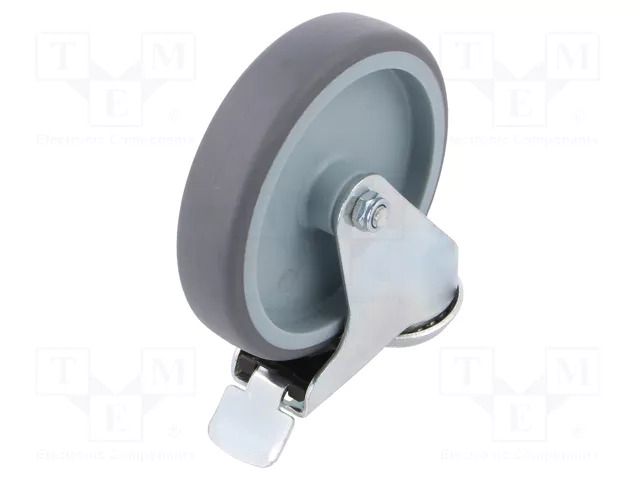 Transport wheel; Ø: 125mm; W: 27mm; H: 157mm; torsional with lock RADER KMA-TPA-125S-HC