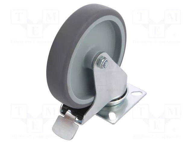 Transport wheel; Ø: 125mm; W: 27mm; H: 157mm; torsional with lock RADER KPA-TPA-125S-HC