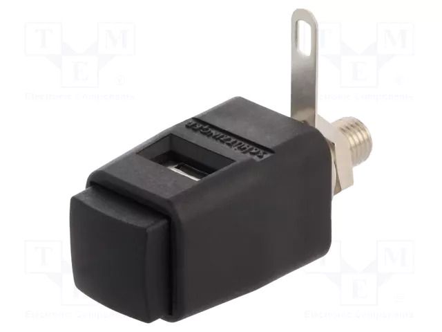 Laboratory clamp; black; 70VDC; 16A; screw,spring clamp; nickel SCHÜTZINGER SDK504-SW