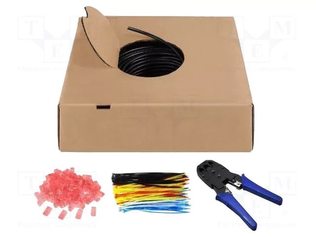 Wire; U/UTP; 4x2x24AWG; 6; wire; Cu; outdoor; Insulation: PE; black GOOBAY U/UTP6-CU-100-SET