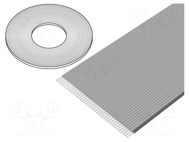 Wire: ribbon; 0.635mm; stranded; Cu; unshielded; grey; 30.5m 3M 3756-40