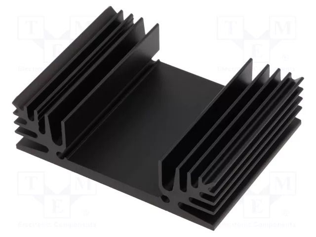 Heatsink: extruded; TO3; black; L: 50mm; W: 65mm; H: 18mm; 4.9K/W FISCHER ELEKTRONIK SK185-50SA