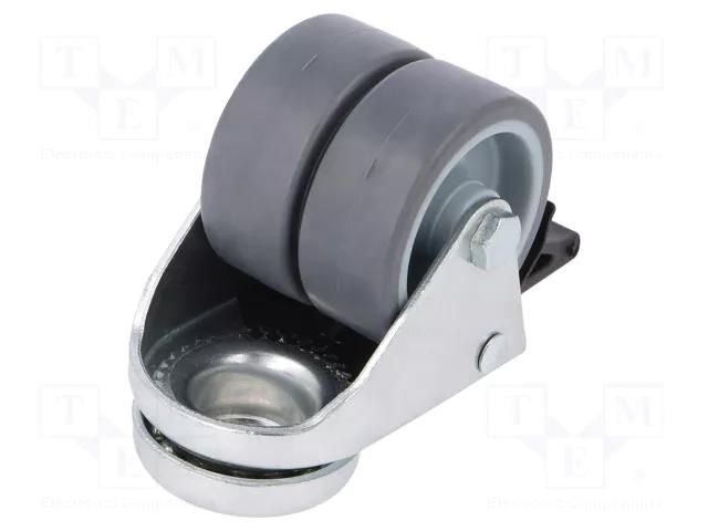 Transport wheel; Ø: 50mm; W: 34mm; H: 71mm; twin wheels; 70kg; steel RADER KMDA-TPA-50S-HC