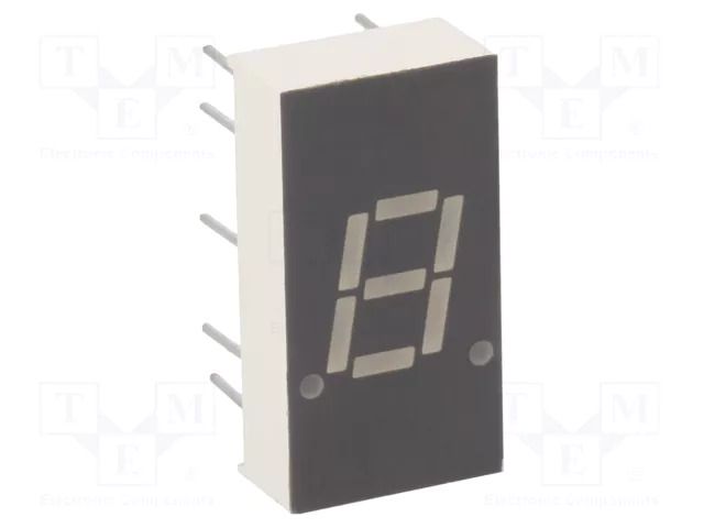Display: LED; 7-segment; 7.8mm; 0.3"; No.char: 1; red; 25÷50mcd LUCKYLIGHT KW1-302CVA
