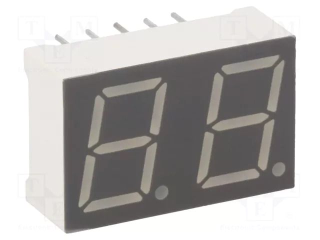 Display: LED; 7-segment; 10mm; 0.39"; No.char: 2; red; 24÷48mcd LUCKYLIGHT KW2-391AVA
