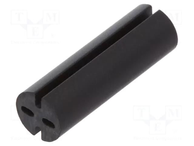 Spacer sleeve; LED; Øout: 5.1mm; ØLED: 5mm; L: 16mm; black; UL94V-0 DREMEC DR8GE04V80568