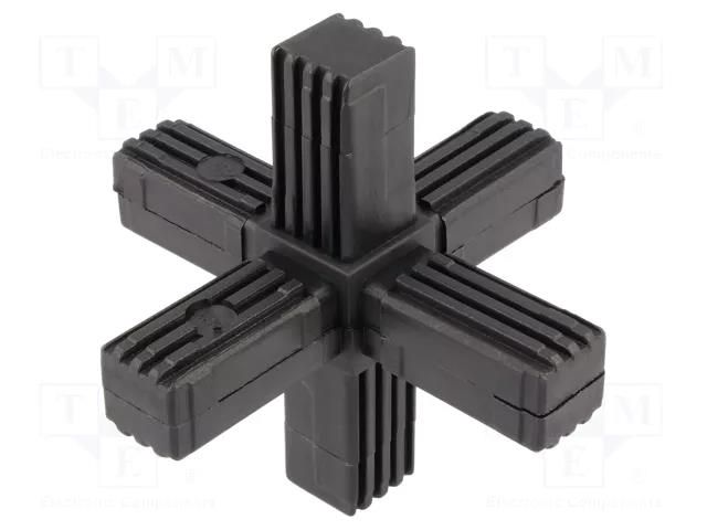 Mounting coupler; for profiles; polyamide; -30÷100°C; I: 56mm ELESA+GANTER STC.20-3A-6W-C9