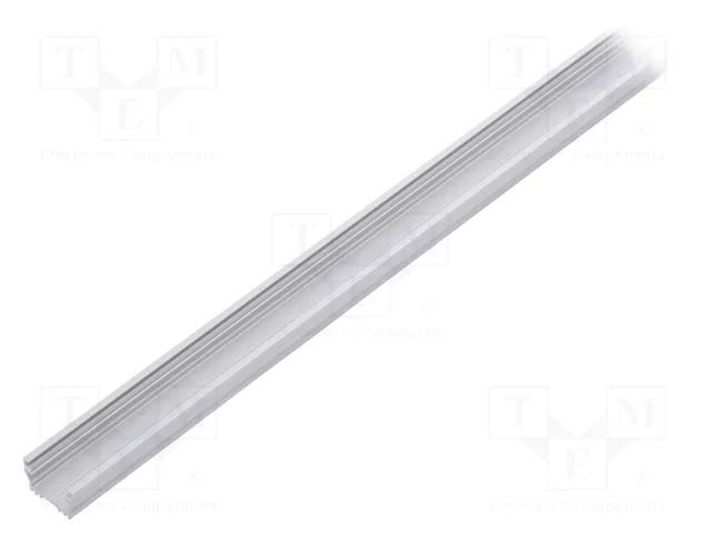 Profiles for LED modules; natural; L: 1m; UNI12; aluminium TOPMET TOP-UNI12/A-1M