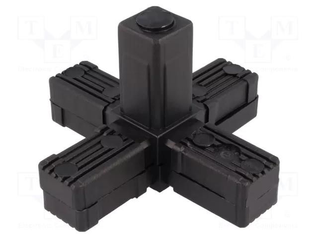 Mounting coupler; for profiles; polyamide; -30÷100°C; I: 77mm ELESA+GANTER STC.30-3A-5W-C9