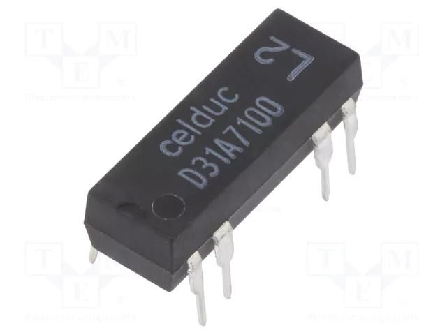 Relay: reed switch; SPST-NO; Ucoil: 24VDC; 1A; max.100VDC; 10W; PCB CELDUC D31A7100
