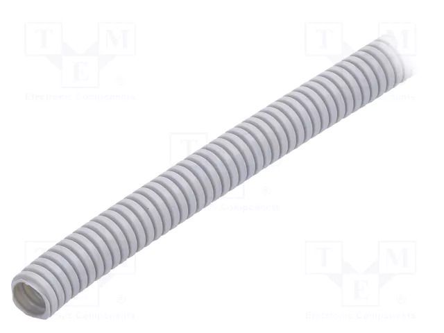 Protective tube; Size: 16; grey; L: 25m; RKGL; Øint: 11mm; -5÷60°C AKS ZIELONKA RKGL-16-25M/GY