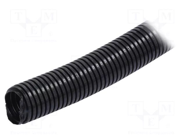 Protective tube; Size: 32; black; L: 25m; with pilot wire; RKGS AKS ZIELONKA RKGS-32P-25M/BK