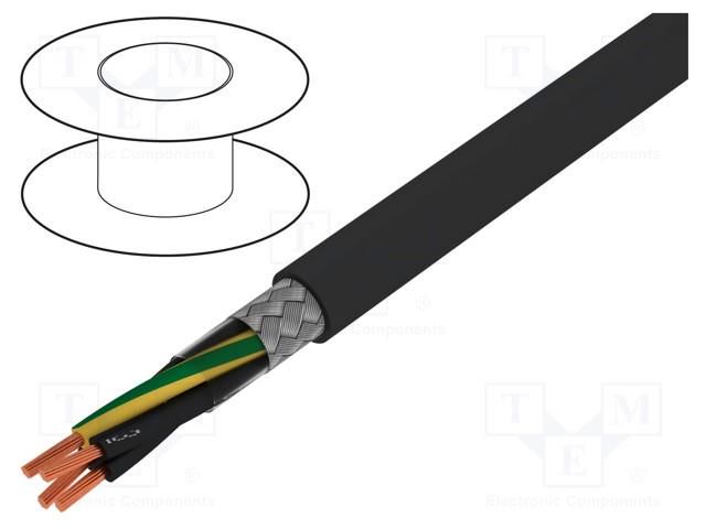 Wire; ÖLFLEX® CLASSIC 115 CY BK; 4G6mm2; PVC; black; 300V,500V LAPP CL115CY-BK-4G6