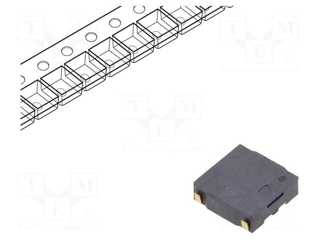 Sound transducer: electromagnetic signaller; SMD; 2670Hz; 100mA LOUDITY LD-BZEL-H64-0808