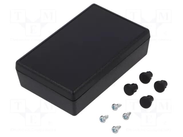 Enclosure: multipurpose; X: 57mm; Y: 92mm; Z: 25mm; ABS; black; UL94HB GAINTA G1200B