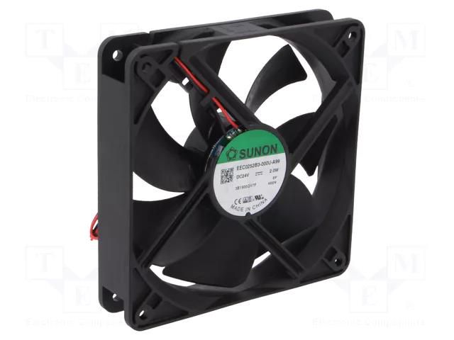 Fan: DC; axial; 24VDC; 120x120x25mm; 127.42m3/h; 34dBA; ball; 24AWG SUNON EEC0252B3-A99