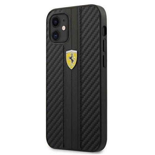 Ferrari FESNECHCP12SBK iPhone 12 mini 5.4&quot; black/black hardcase On Track PU Carbon, Ferrari 3700740479742 3700740479742