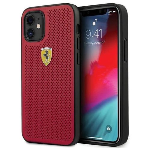 Ferrari FESPEHCP12SRE iPhone 12 mini 5.4&quot; red/red hardcase On Track Perforated, Ferrari 3700740479599 3700740479599