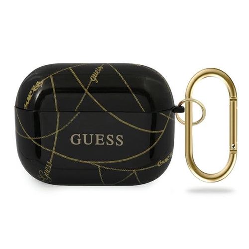 Guess GUACAPTPUCHBK AirPods Pro cover black/black Gold Chain Collection, Guess 3700740485484 3700740485484