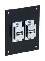 UNIV SUB PANEL, USB A/A RECPT COUPLER/2P USP2ECF-UAASB