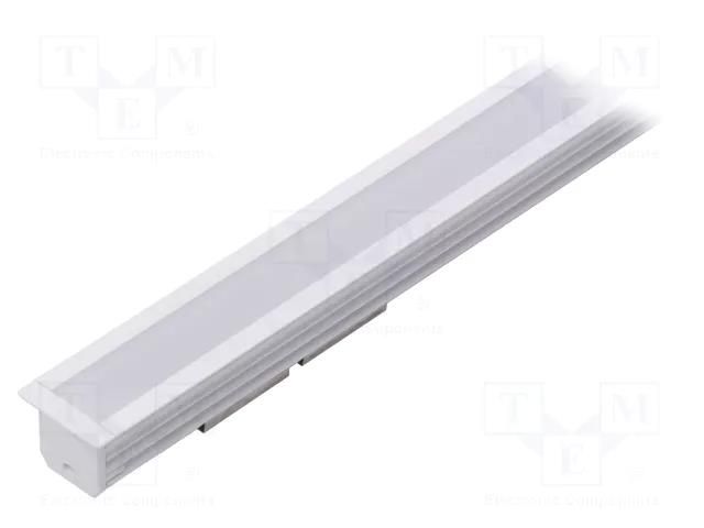 Profiles for LED modules; white; white; L: 1m; DEEP10; aluminium TOPMET TOP-58790001