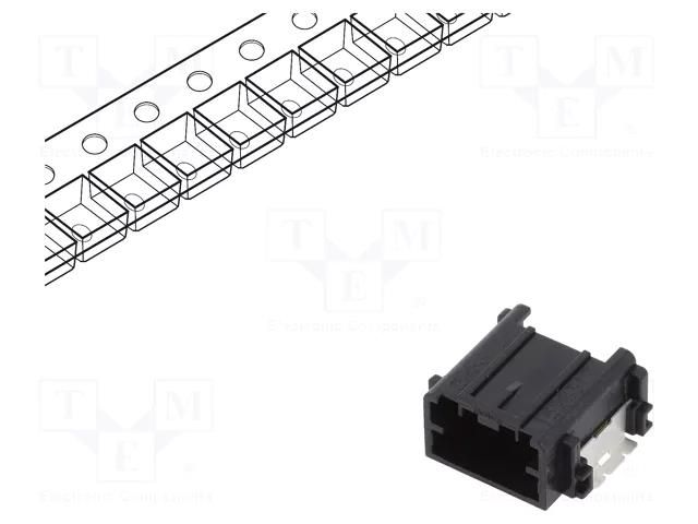 Connector: automotive; socket; male; Mini50; PIN: 4; horizontal MOLEX MX-34912-6040