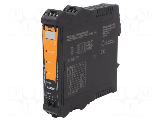 Voltage monitoring relay; for DIN rail mounting; ACT20P; DPDT WEIDMÜLLER 7760054165