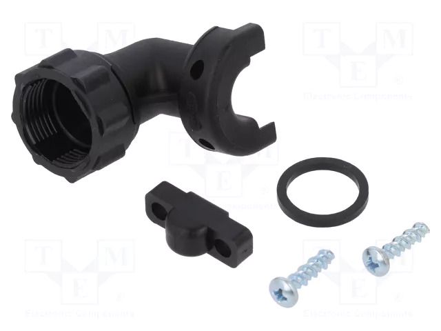 Cable hood and fastener; size 11; 8.3mm; angled 90°; CPC TE Connectivity 796379-2