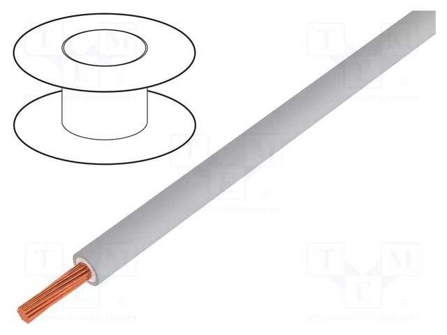 Wire; Silivolt®-2V; 1x2.5mm2; stranded; Cu; silicone; double; grey STÄUBLI SILI-2V/2.5-GY