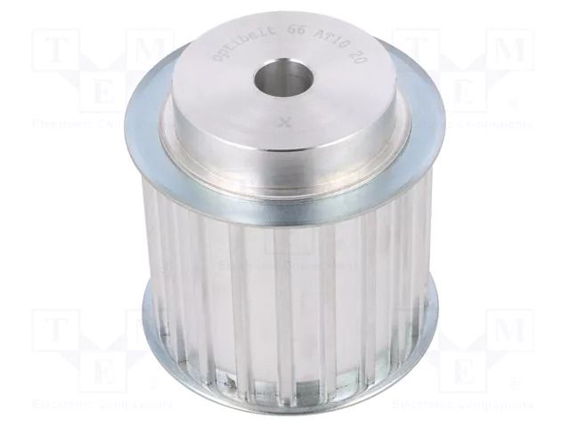 Belt pulley; AT10; W: 50mm; whell width: 66mm; Ø: 61.8mm; aluminium OPTIBELT 66-AT10-20-200ZA