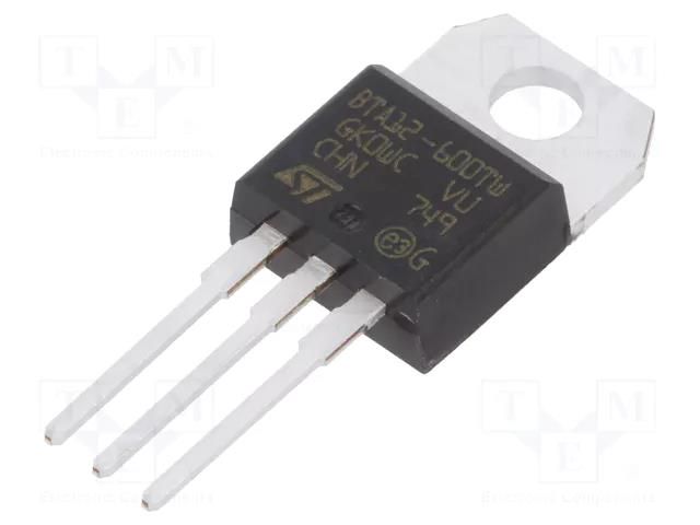 Triac; 600V; 12A; TO220ABIns; Igt: 5mA; logic level STMicroelectronics BTA12-600TWRG