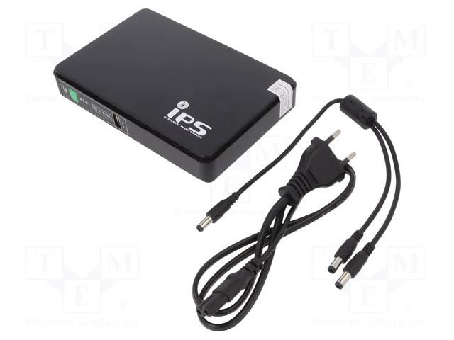Power supply: router UPS; 15W; 5V,9V,12V; 160x105x28mm; 8.8Ah IPS ROUTERUPS-15