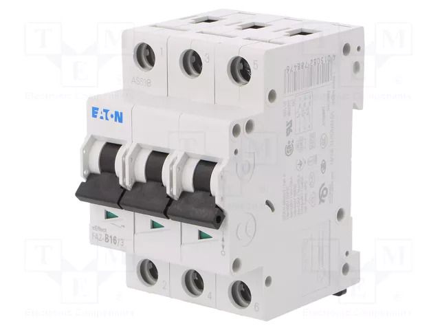 Circuit breaker; 230/400VAC; Inom: 16A; Poles: 3; Charact: B; 15kA EATON ELECTRIC FAZ-B16/3