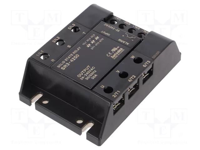Relay: solid state; 50A; Uswitch: 24÷240VAC; 3-phase; on panel AUTONICS SRH3-4250
