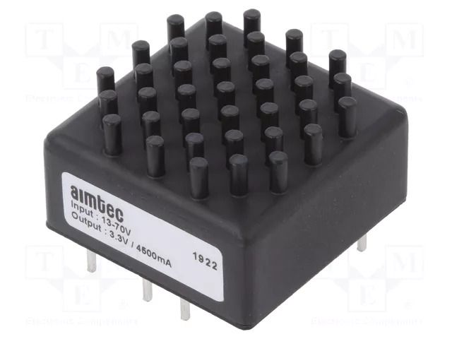 Converter: DC/DC; 20W; Uin: 13÷70VDC; Uout: 3.3VDC; Iout: 4.5A; 1"x1" AIMTEC AM20CWR-2403SZK