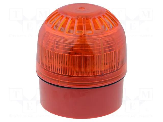 Signaller: lighting-sound; 17÷60VDC; siren,blinking light; LED KLAXON SIGNALS PSC-0049