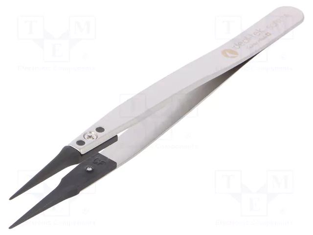 Tweezers; strong construction,replaceable tips; Blades: narrow IDEAL-TEK IDL-5CFR.SA.1