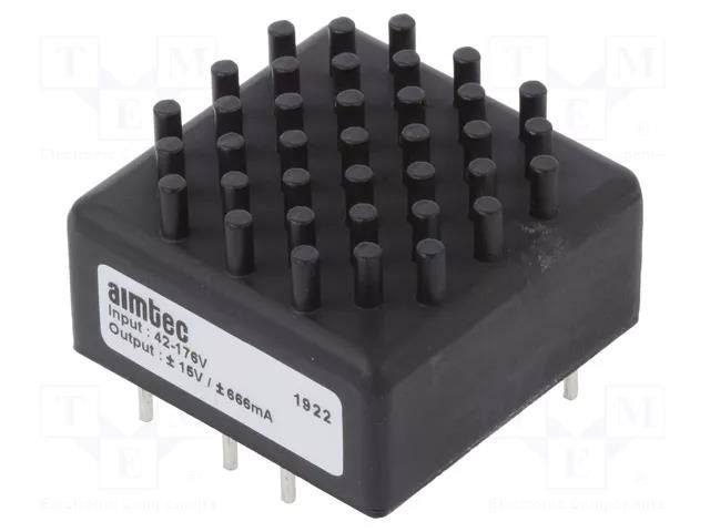 Converter: DC/DC; 20W; Uin: 42÷176VDC; Uout: 15VDC; Uout2: -15VDC AIMTEC AM20CWR-11015DZK