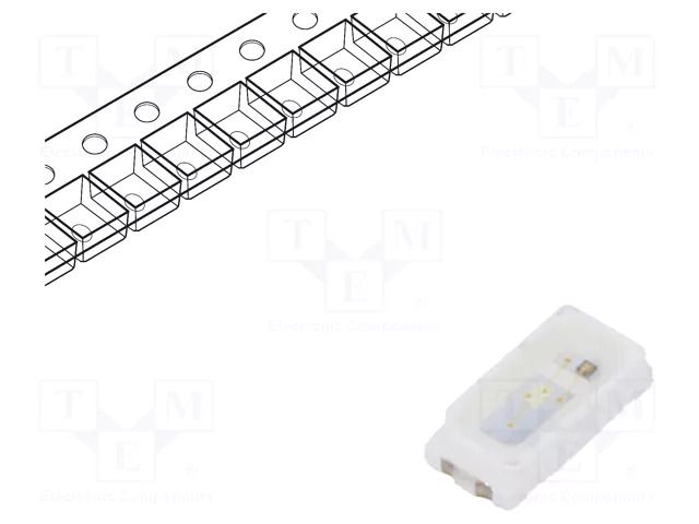 LED; green; SMD; 3014,PLCC2; 1000÷2300mcd; 2.8÷3.5VDC; 3x1.4x0.7mm REFOND RF-GNRI13TS-DC