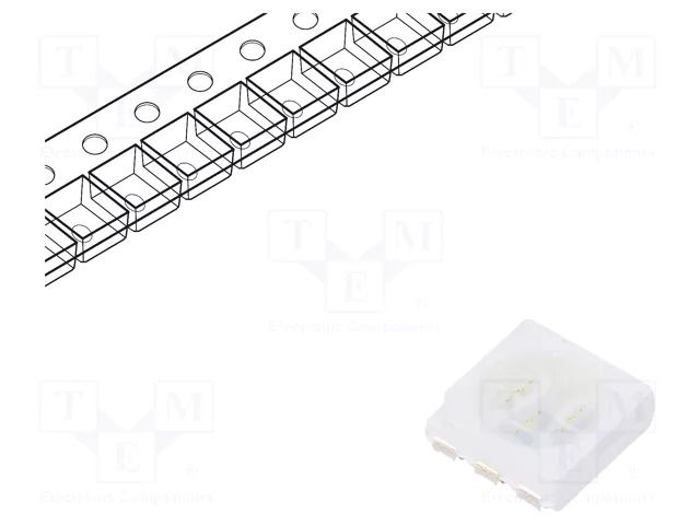 LED; green; SMD; 5050,PLCC6; 2800÷5300mcd; 2.8÷3.4VDC; 120°; 60mA REFOND RF-GNFA50TS-CF