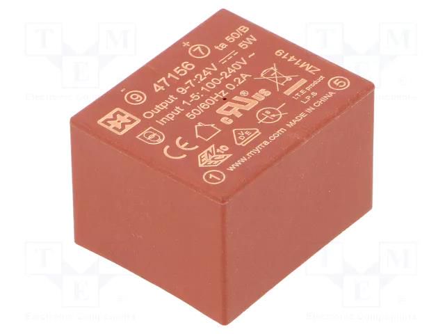 Converter: AC/DC; 5W; Uin: 85÷265VAC,120÷370VDC; Uout: 24VDC; 79% MYRRA MYRRA-47156